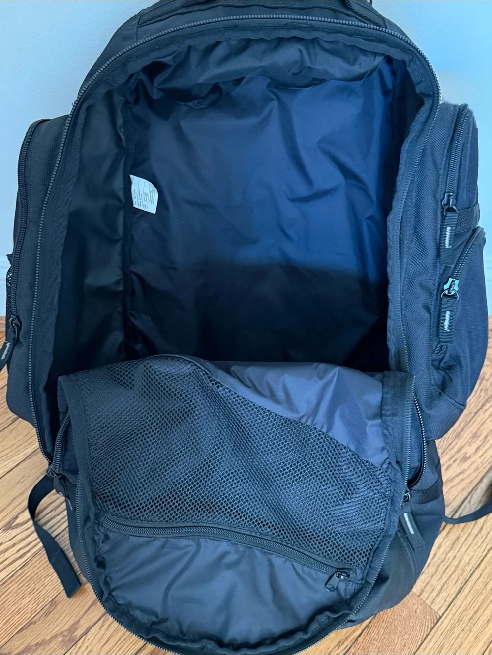 Nike Game Day Lacrosse Backpack Large 68L Black Gear Bag Stick Holder BPGD-010